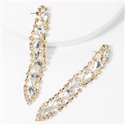 ( white)exaggerating occidental style multilayer drop glass diamond Alloy Rhinestone diamond long style earrings woman t