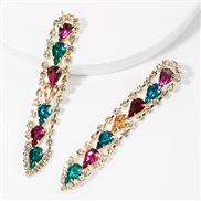 ( Color)exaggerating occidental style multilayer drop glass diamond Alloy Rhinestone diamond long style earrings woman t