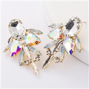 ( white)occidental style exaggerating multilayer Alloy diamond glass diamond Rhinestone fully-jewelled earrings woman wi