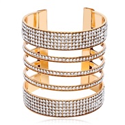 ( white)occidental style exaggerating Metal opening bangle  temperament fashion multilayer fully-jewelled woman  multico