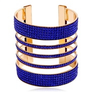 ( blue)occidental style exaggerating Metal opening bangle  temperament fashion multilayer fully-jewelled woman  multicol