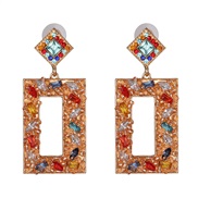 ( Color)UR fashion earrings occidental style wind geometry earring high-end