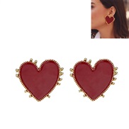 occidental style fashion  Metal color love temperament exaggerating ear stud