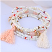 occidental style trend  Bohemia noble wind mash up beads accessories tassel temperament multilayer bracelet