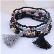 occidental style trend  Bohemia noble wind mash up beads accessories tassel temperament multilayer bracelet