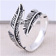 J029 fine  occidental style fashion retro leaves personality opening ring