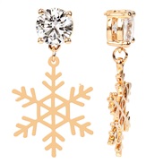 ( Gold)occidental style fashion personality diamond earrings  brief geometry original retro head snowflake Metal earring