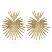 ( Gold)occidental style temperament Metal earrings  fashion exaggerating Irregular gilded ear stud