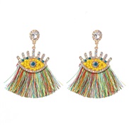 ( Color)occidental style exaggerating personality eyes earrings Alloy tassel diamond eyes ear stud
