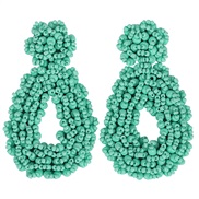 ( green)occidental style beads earrings  handmade creative beads earrings woman fashion Street Snap fashion arring