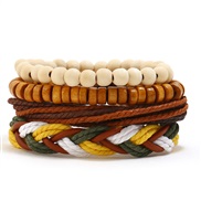 bracelet retro handmade weavediy four Cowhide bracelet brief rope rope