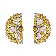 ( yellow) glass diamond fruits Earring Korea creative earrings woman all-Purpose ear stud