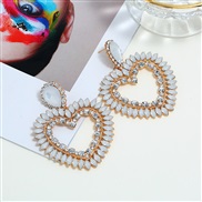 ( white)exaggerating Acrylic multilayer love diamond earrings woman occidental style fashion temperament arring ear stud
