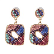 ( Color)occidental style Earring  fashion creative geometry earrings woman temperament diamond geometry ear stud