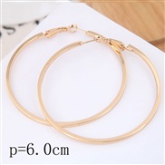 60mm fine  Korean style fashion  Metal concise surface personality temperament ear stud buckle circle