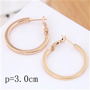 30mm fine  Korean style fashion  Metal concise surface personality temperament ear stud buckle circle