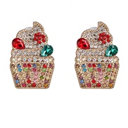 ( Color) creative woman style ear stud diamond personality occidental style