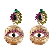 creative earrings occidental style diamond eyes Alloy ear stud woman