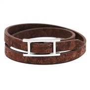 ( Dark brown) new fashion lady leather bracelet personality brief multilayer all-Purpose
