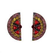 ( red)UR fashion fruits earrings fully-jewelled occidental style watermelon ear stud