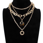 occidental style  creative brief multilayer necklace clavicle chain woman chain necklace