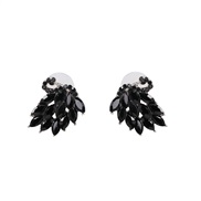 ( black) occidental style black swan diamond personality fine elegant ear stud Alloy earrings