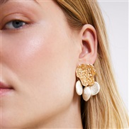  occidental style Korean style retro Pearl earrings exaggerating earring woman style