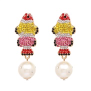 (White color )earrings retro fully-jewelled earrings high-end crystal woman earring