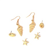 ( Gold) occidental style fashion Shells earrings natural Pearl wind earring fashion fashion Earring