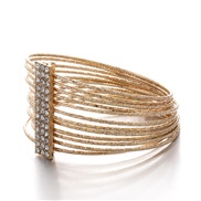 ( Gold)occidental style trend  bangle  Metal textured multilayer bangle  fashion all-Purpose diamond