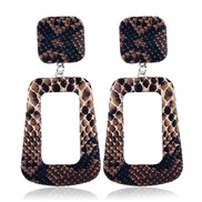 ( leopard print)new retro Snake skin pattern earrings occidental style lady geometry earrings earring personality atmosp