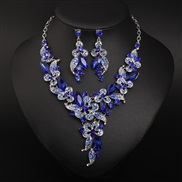 ( blue)occidental style set  crystal necklace short clavicle luxurious fashion banquet woman