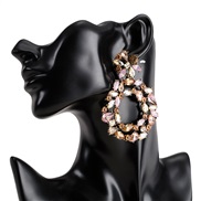( Pink)occidental styleearrings new cirque diamond Acrylic earrings woman arring