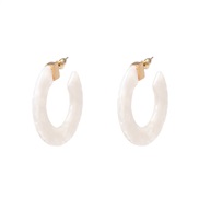 ( white)Japan and Korea ethylic acid earrings Acrylic resin ear stud girl student personality earring fashion Earring