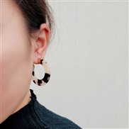 ( Beige)apan and Korea ethylic acid earrings Acrylic resin ear stud girl student personality earring fashion arring