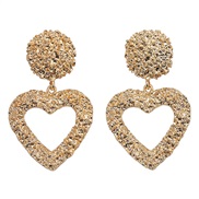 ( Gold)Korea fashion  temperament all-Purpose earrings   heart-shaped love ear stud woman