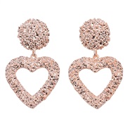 ( Rose Gold)Korea fashion  temperament all-Purpose earrings   heart-shaped love ear stud woman