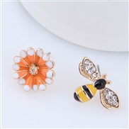 fine  Korean style fashion  sweetOL  concise flowers  asymmetry temperament personality ear stud