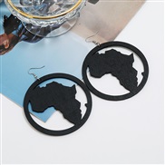 ( black)occidental style earrings personality fashion Africa map earring geometry