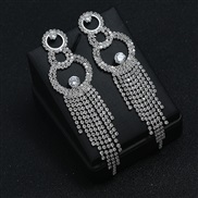 ( Silver)fashion occidental style wind  woman Street Snap style atmospheric diamond tassel exaggerating ear stud  claw c