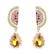 ( yellow)occidental style fashion fruits earrings drop earring woman Earring