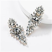 ( white)occidental style exaggerating multilayer Acrylic diamond geometry fully-jewelled earrings woman retro generous t