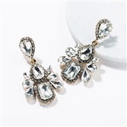 ( white)occidental style wind exaggerating multilayer drop Acrylic diamond fully-jewelled earrings woman retro fashion e