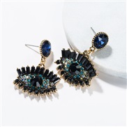 ( blue)occidental style exaggerating eyes earrings female Autumn and Winter fashion retro style Bohemian style