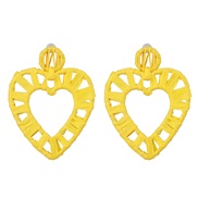 ( yellow)exaggerating earrings retro wind heart-shaped earring fashion arring
