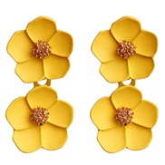 ( yellow)occidental style Earring  Korea fashion temperament ear stud romantic multicolor flowers earrings earring woman