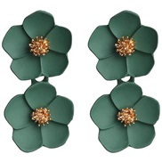 ( green)occidental style arring  Korea fashion temperament ear stud romantic multicolor flowers earrings earring woman
