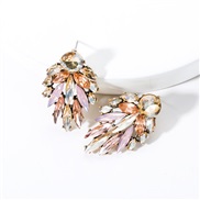 ( Gold)fashion temperament Acrylic diamond fully-jewelled occidental style earrings exaggerating trend ear stud Bohemian