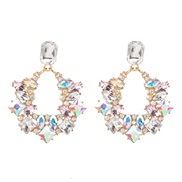 (AB)occidental style wind geometry square earrings fashion earring high-end