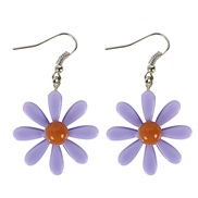 (purple)temperament daisy  fresh flowers lovely ear stud woman brief earrings earring woman
